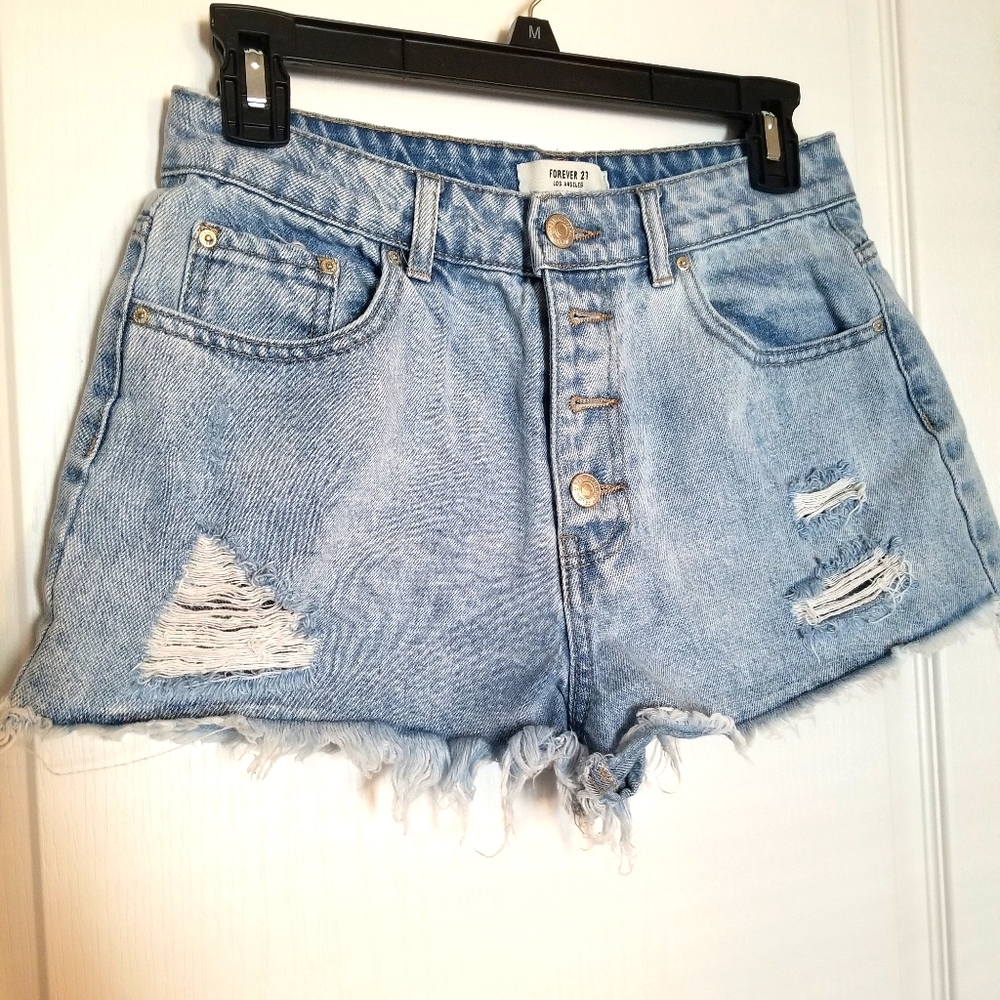Forever 21 Distressed Denim Shorts